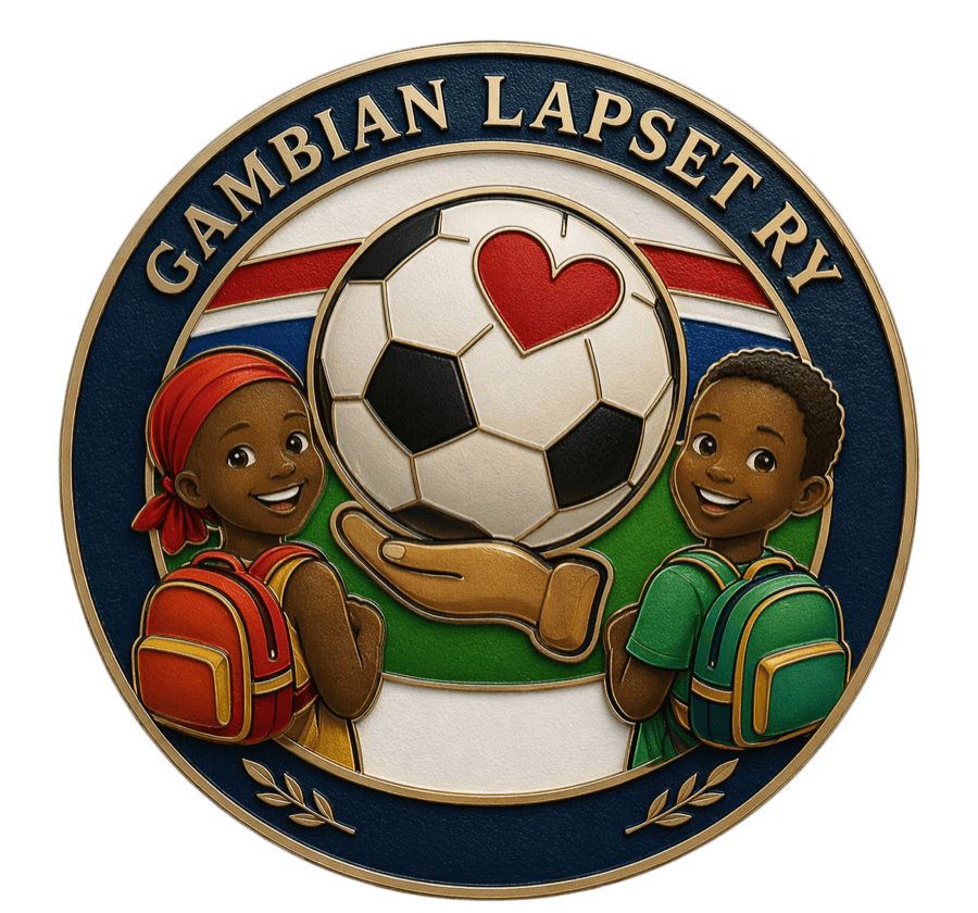 Gambian Lapset ry -tunnus